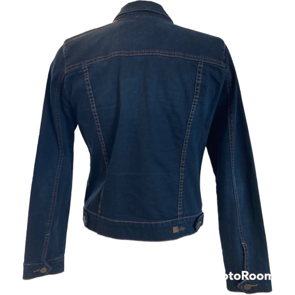 Kut from the kloth dark wash Amelia denim Jean jacket size large - Picture 2 of 9